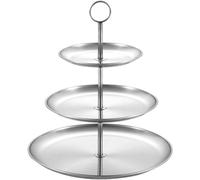 Dinntty 3 Tiers Cake Display Stand Portable Stainless Steel Desserts Cupcakes Stand Fruit Plate Cupcake Stand for Birthday Weeding Party