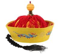 Dinntty Ancient Chinese Royal Emperor Hat Realistic Cosplay Emperors Hat Decorative Cosplay Hat Theatrical Costume Headwear for Role Play