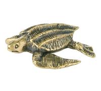 Dinntty Brass Sea Turtle Ornament Turtle Tortoise Statue Solid Copper Tortoise Figurines Simulation Sea Animal Models Feng Shui Tea Pet Statue Home Decor