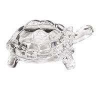 Dinntty Crystal Turtle Statue Clear Miniature Glass Turtle Artifical Animal Figurine Chinese Feng Shui Garden Ornament