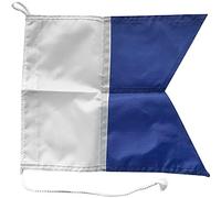 Dinntty Dive Boat Flag Lightweight Diving Blue White Flag Polyester Diver Down Flag for Snorkeling Underwater