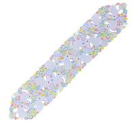 Dinntty Easter Egg Rabbit Lace Embroidered Place Table Runner Mat Lace Cutout Coaster Dining Table Placemat for Dining Room, Kitchen