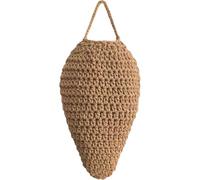 Dinntty Fake Wasp Nest Decoy Hanging Handmade Crochet Wasp Deterrent Net Hanging Bag for Farm Orchard Outdoor Camping Adventures Patio