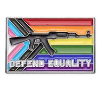 Dinntty Gay Equality Rainbow Brooch Defend Equality Gender Pins Lgbt Rainbow Brooches Lapel Backpack Badge Cartoon Accessories for Gay Lesbian