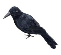 Dinntty Halloween Black Crow, Realistic Feathered Crow Prop Halloween Birds Raven Prop Decor Crow Model Ornaments Party Decoration
