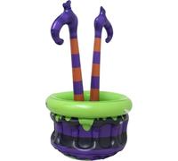 Dinntty Halloween Inflatable Cooler Cauldron, Witch Legs Drink Cooler, Halloween Pvc Inflatable Witch Ice Bucket for Indoor Outdoor Party