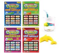 Dinntty Magic Grow Capsules,Get Bigger in Water Water-soaked Funny Toy Assorted Soft Foam Sea Animals Educational Toys for Kids Children