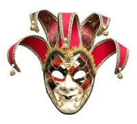 Dinntty Masquerade Mask Venetian Full Face Jester Mask Musical Carnival Mardi Gras Mask for Halloween Christmas Ball Prom Party