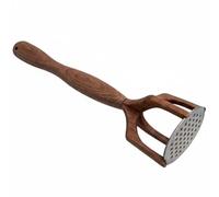 Dinntty Portable Potato Masher with Wooden Handle Manual Meat Press Multi-purpose Kitchen Tool for Beans Vegetables Meat