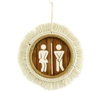 Dinntty Toilet Sign Wooden Toilet Sign Toilet Door Sign Disabled Toilet Decoration for Women Men Home School Shop Mall Restaurant Hotel