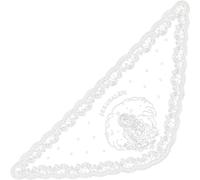 Dinntty Triangle Lace Veils Scarf Floral Lace Shawl Mesh Wedding Shawls Church Veil Embroidery Scarf Head Covering Evening Party Veils for Women