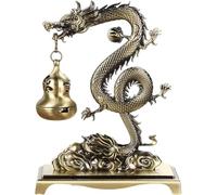 Dinntty Vintage Incense Burner Dragon Shape Metal Frankincense Insence Burner Holder Incense Burner Ornaments for Spa Yoga Bedroom Aromatherapy