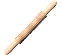 Dinntty Wood Rolling Pin Non Stick Textured Wooden French Rolling Pin, Wooden Roller for Fondant, Pie Crust, Cookie, Pastry, Dough