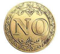 Dinntty Yes No Challenge Coin Decision Maker Coin Souvenir Coin Double-sided Commemorative Coin for Collection Gift Toss Game Collector