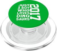 DINO 2017 JUST A BOY WHO LOVES DINOSAURS 9TH BIRTHDAY PopSockets PopGrip for MagSafe