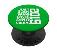 DINO 2019 JUST A BOY WHO LOVES DINOSAURS 7TH BIRTHDAY PopSockets Adhesive PopGrip