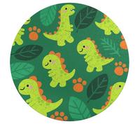 Dino Adventure Print Personalized Jigsaw Puzzles, 195Pcs Custom Wooden Jigsaw Puzzle Round Puzzle Gift Adult
