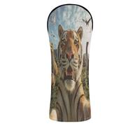Dino Age Tigers Golf Club Head Cover Waterproof Headcovers with Interchangeable No. Tags for Driver Hybrid and Fairway Woods