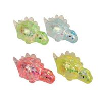 Dino Anti-Stress Set - Prehistoric Adventure Squeeze Figures - Transparent Dinosaur with Glitter Filling - Sensory Gadget for Desk & Focus - Gift for Jurassic Fans