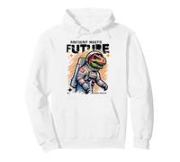 Dino Astronaut Ancient Rex Future Fusion Art Space Explorer Pullover Hoodie