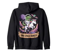 Dino Astronaut Unicorn Space Ranger Zip Hoodie
