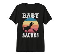 Dino Baby Saurus Rex Dinosaur Baby Dino Sunset Babysaurus Premium T-Shirt