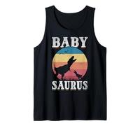 Dino Baby Saurus Rex Dinosaur Baby Dino Sunset Babysaurus Tank Top