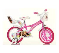 Dino Barbie Rosa Kids Bike with Stabilisers - 14" Wheels