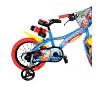 Dino Superman Kids 14" Wheel Bike - Blue/Red