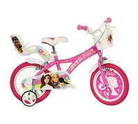 Barbie 16" Childrens Bicycle Adjustable w/ Removable Stabilisers Dino Bikes