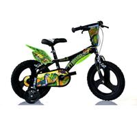 Dino Bikes Dino Dinosaur Boys Bicycle 16" With Stabilisers - Black/Green