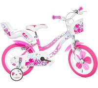 Dino Bikes Dino Flappy 16" Kids Bike - White/Pink