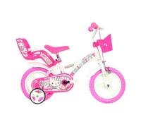 Dino Bikes Dino Hello Kitty Kids 12" Wheel Bike - White/pink