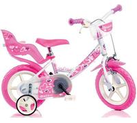 Dino Bikes Dino Little Heart 12" Kids Bike - White/pink