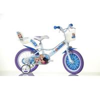 Dino Bikes Dino Snow Queen Kids 16" Wheel Bike - White/Blue