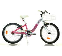 Dino Winx 20in Kids Bike - White/Pink