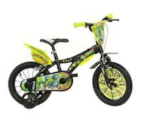 Dino Dinosaur Boys Bicycle 14" With Stabilisers Black/Green