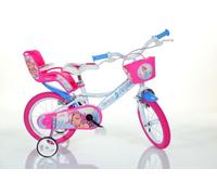 Dino Bikes Girl's Alyssa 16" Kids Bike - White/Pink in White | Size: 16 inches Dino Bikes White 16 inches