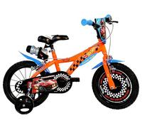 Dino Bikes Hot Wheels 16" Kids Bicycle, Orange/Black/Blue, Steel Frame, Pneumatic Tyres, Ages 5-8
