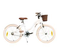 Dino Bikes Retro 20" Kids Bicycle - White Classic Vintage Style Bike For Children