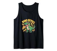 Dino Bites - Funny Dinosaur Pizza Skater Tank Top