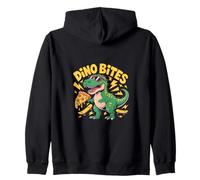 Dino Bites - Funny Dinosaur Pizza Skater Zip Hoodie