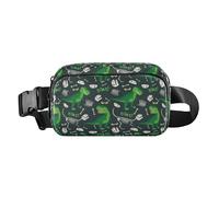 Dino Bones Roar Trendy Crossbody Bag Waist Packs for Women Men Teens Mini Crossbody Belt Bag with Adjustable Strap for Travel Shopping Running, Dino Bones Roar, One Size