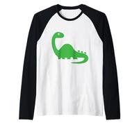 Dino Brachiosaurus Dinosaur Baby Paleontology Fun Vegetarian Raglan Baseball Tee