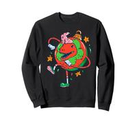 Dino Brain Holiday Chaos Funny Christmas Ornament Sweatshirt