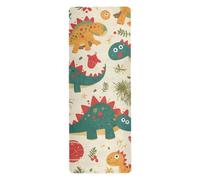 Dino Christmas Yoga Mat for Yoga Hot Home Printed Non-Slip Hot Yoga Towel Non-Slip Warm Yoga Towel and Tapete Para Ejercicio Bag 71" x 26"
