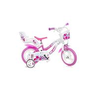 DINO City 12 inch KIDSBIKE 126R girl child-bike childrenbike bicycle toybike pink Dollycarrier, frontbasket, training-wheels,