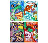 Dino Dad Series 4 Books Collection Set By Andy Day (Dino Dad, Ice Age, Big School Talent Show & Mystery of the Missing Egg)