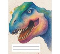 Dino Days Notebook; 8x10" 120 page Wide Lined Journal: A Watercolor Dinosaur Notebook for Creative Kids