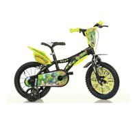 Dino Dinosaur Adventure 14inch Kids Bike with Stabilisers - Black